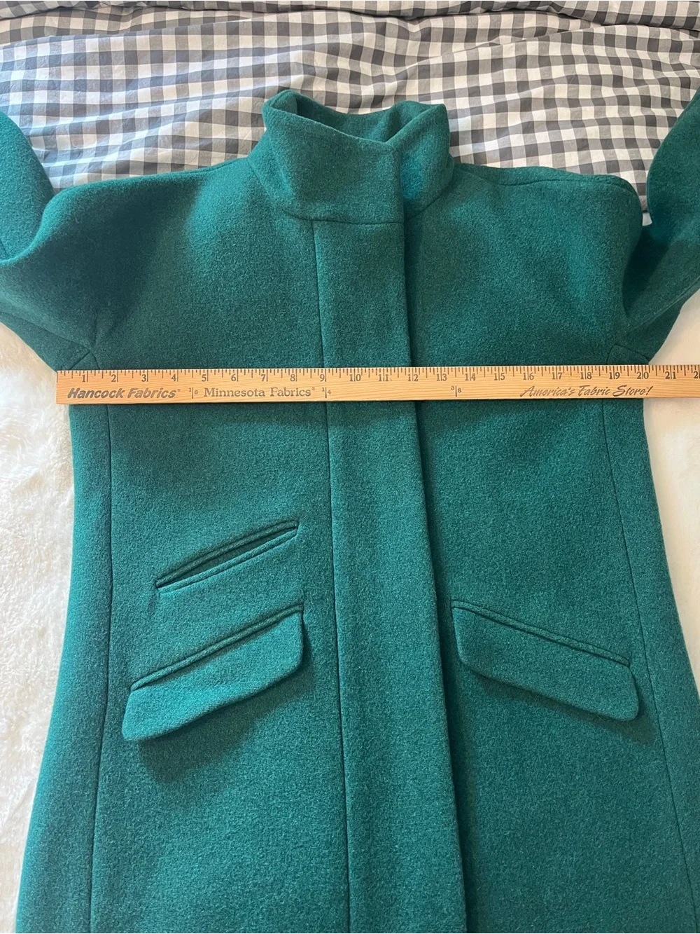 J. Crew Stadium Cloth Cocoon Coat Italian Wool in Green Size 2
